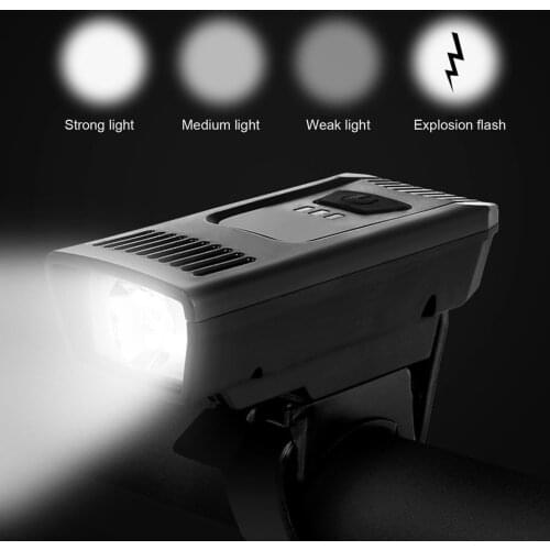 Bicycle Headlight USB Rechargeable LED Road Bike Front Light Waterproof Lamp Bicycle Accessories Replacement Parts