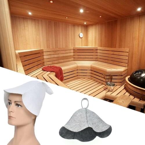 Felt Shower Bath Wool Felt Sauna Hat Anti Heat Cap For Bath House Head Protection Sauna Hat