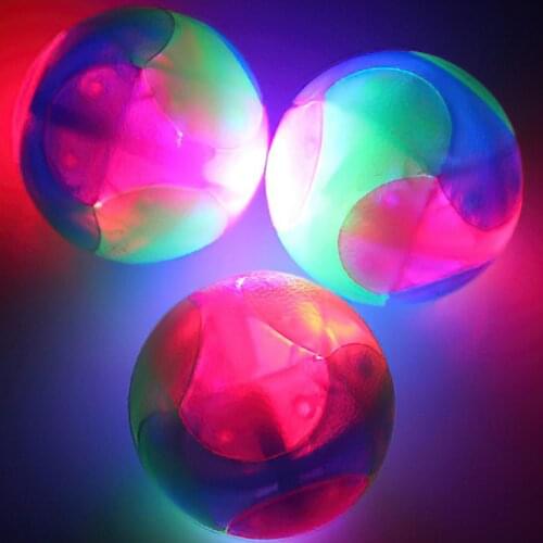Interactive Rubber Balls Lighting Dog Toy Balls Dog Cat Pet Squeaky Toys Soft Pet Dog Chew Elastic Hedgehog Ball Puppy Toy 1PC