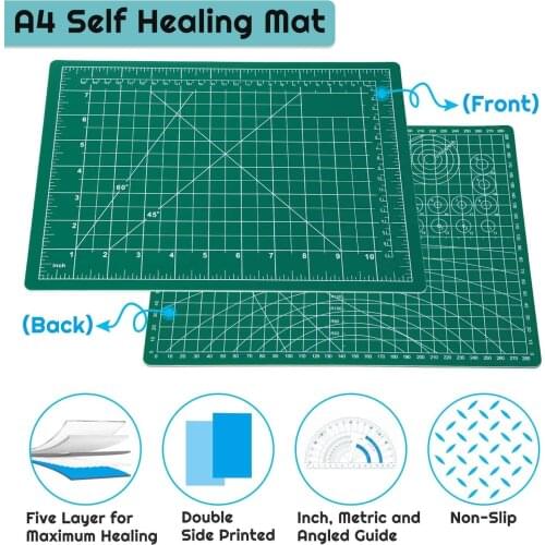 A4 PVC Cutting Mat Pad Double-sided Patchwork Cut Pad Patchwork Tools Manual DIY Model Tool Cutting Board Self-healing