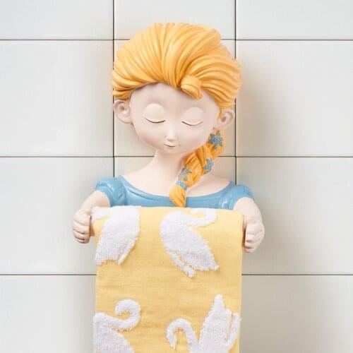 Creative Toilet Roll Holder Modern Minimalist Aisha Princess Toilet Tissue Box Rack Free Punch Towel Rack