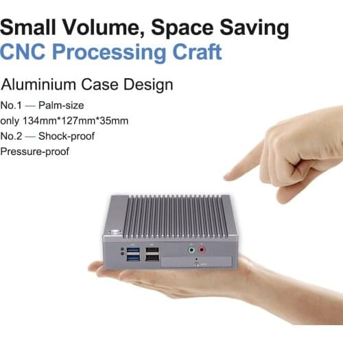 Metal Case Fanless Windows7 Mini PC CPU N2940 Dual HD-MI Display Output Windows10/Linux Mini Set Top TV Box