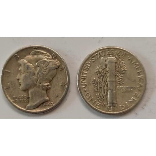 Us Silver Coin 10 Cents Old 100% Real Silver Original Coins Collectible Coin 1pcs