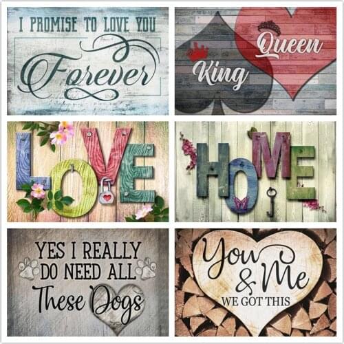 Retro Diamond Painting Kit Romance English Letter 5D Diy Full Rhinestone Embroidery Cross Stitch Home Decor Mosaic