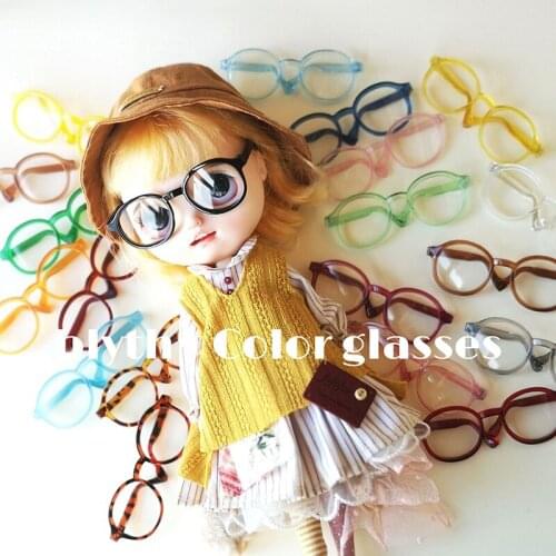 New 1pcs Blyth Round Glasses BJD Sunglasses Accessories (Suitable For Blythedoll, ICY Doll)EXO Dolls Glass Toys