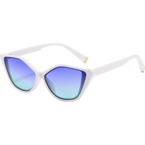 2021 new cat eye sunglasses women trend small frame multicolor glasses fashion metal accessories color matching sunglasses