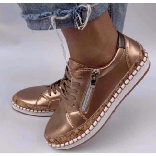 Flats lace-up hiking shoe leather fabric women casual shoes woman plus size boots chaussures femme zapatos mujer sapato