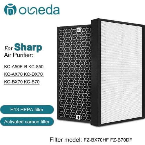 Sharp Air Purifier KC-A50E-B KC-850 KC-AX70 KC-DX70 KC-BX70 KC-B70 Replacement HEPA Carbon filter FZ-BX70HF FZ-B70DF