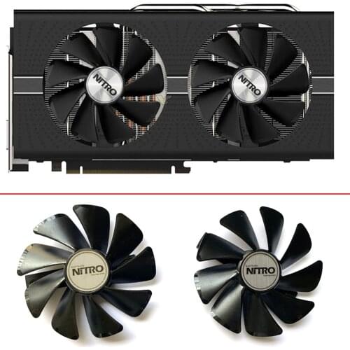 2pcs 95mm CF1015H12D DC12V RX 580 GPU Fan For Cooler Fan Replace for Sapphire NITRO RX480 8G RX 470 4G GDDR5 RX570 4G / 8G D5