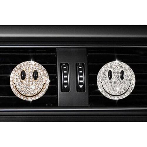 Water Drill Smiling Face Style car air freshener perfume bottle diffuser in the car auto Air conditioner outlet vent air Perfume