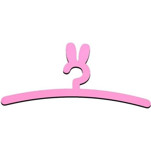 1 Pcs Children Hanger Cartoon Rabbit Shape Softcover Kids Coat Clothes Drying Hanger Baby Room Decor Set