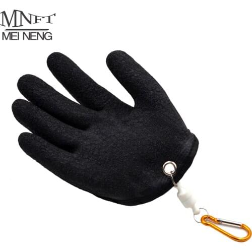 MNFT 1Pcs Fishing Catching Gloves Protect Hand from Puncture Scrapes Fisherman Professional Catch Fish and with Magnet Release