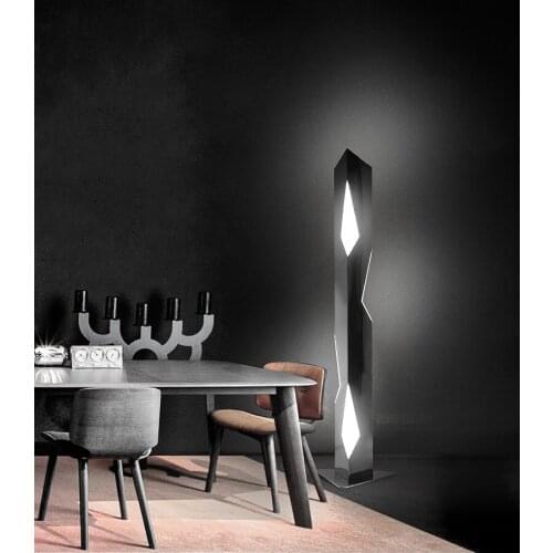 PostModern style living room floor lamp stainless steel geometric cutting LED creative personality bedroom bedside standing lamp