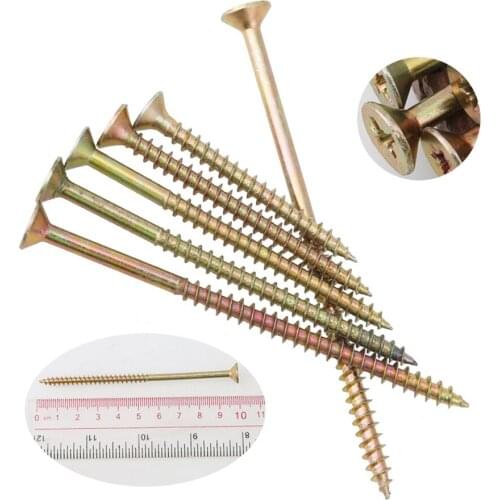 10pcs-M5*50/60/70/80/90/100mm High-strength Wall Nails Gypsum Board Dry Wall Nail Color Zinc Self-tapping Screws
