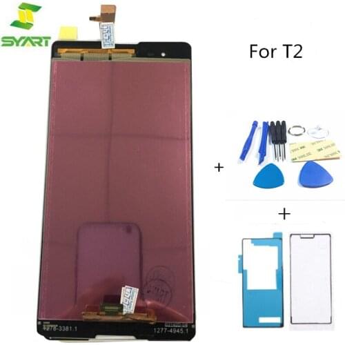 SYART Touch Screen For Sony Xperia T2 Ultra D5303 D5306 Black XM50H Glass Digitizer Display Replacement LCDs