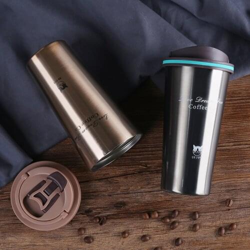 Hot Quality Double Wall Stainless Steel Vacuum Flasks 500ml Car Thermo Cup Coffee Tea Travel Mug Thermol Bottle Thermocup