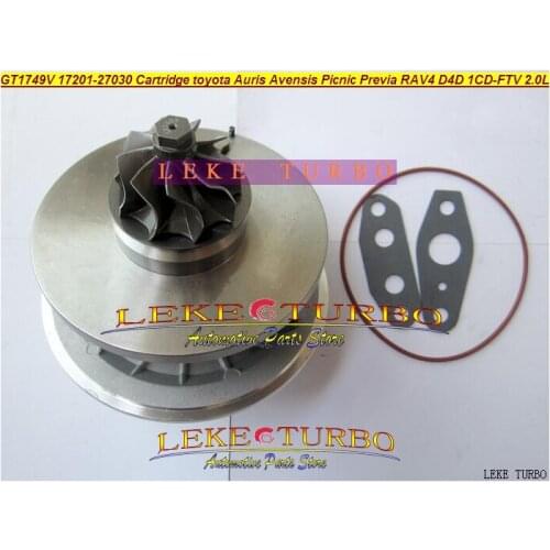 TURBO Cartridge CHRA GT1749V 17201-27030 721164 Turbocharger For TOYOTA Auris Avensis Picnic Previa RAV4 D4D 021Y 1CD-FTV 2.0L