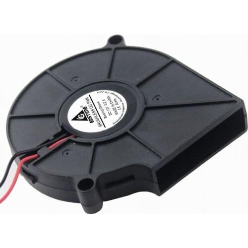 Gdstime 200 pcs Blower Fan 75mm x 15mm 7.5cm Sleeve Bearing DC Turbo Cooling Fan 12V 2Pin Brushless Motor Cooler 75x15mm 7515