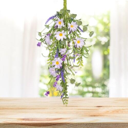 Daisy Door Hanger Floral Swag Daisies Wreath Home Decoration Accessories Personality 60cm Artificial Simulation Flower Pendant