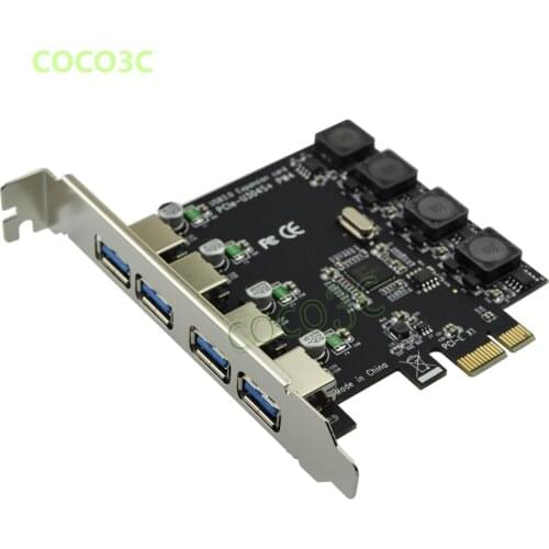 High quality PCI Express 4 USB 3.0 Card PCI-e to External 4-Port USB3.0 Convertor NEC D720201 No external Power Supply