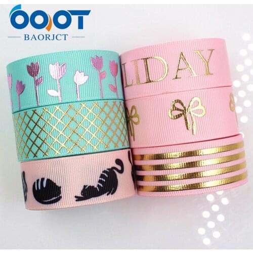 YJHSMYG-G-18522-241(7\8'')22mm 5Yard/lot flash Hot stamping Printed grosgrain ribbon,accessories Webbing, DIY handmade materials