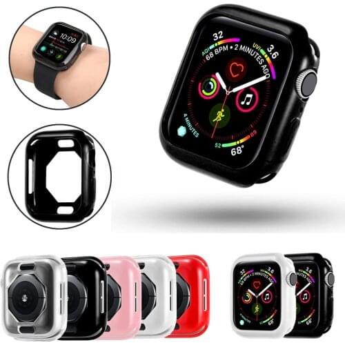 New Design TPU Protective Case for Apple Watch Series 6 5 4 SE Shock-Proof Silicone Cover for iWatch 40MM 44MM Soft Bumper Frame