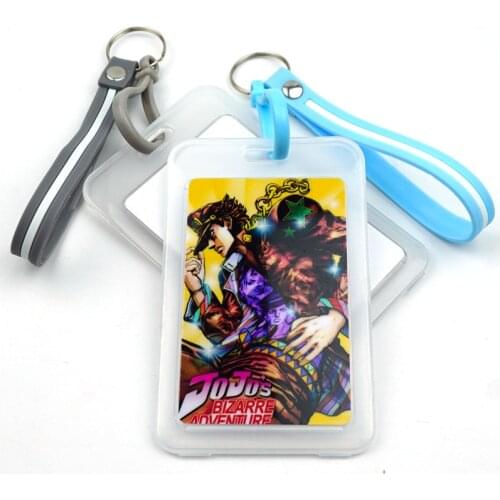 Anime JoJos Bizarre Adventure Kujo Jotaro Transparent Keychain Id Card Credit Bank Card Protective Case Bus Card Card Cover