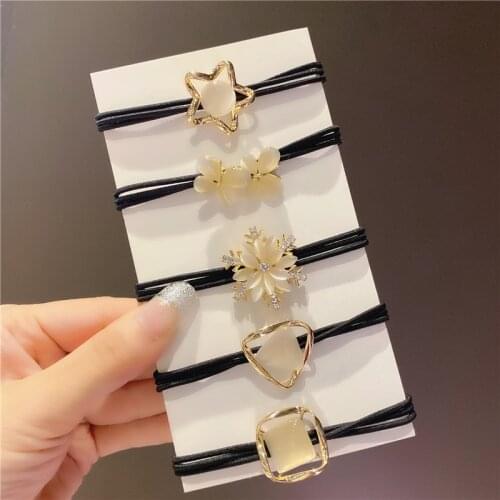 Korean Style New Metal Simple Hair Rope Rubber Band Girl Exquisite Mini Headdress Hair Ties for Women Fashion Hair Accessories