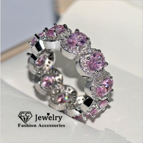 CC Ladies Ring S925 Silver Bridal Wedding Accessories Inlaid Full Of Diamonds Luxury Rings For Women Temperament CC3122