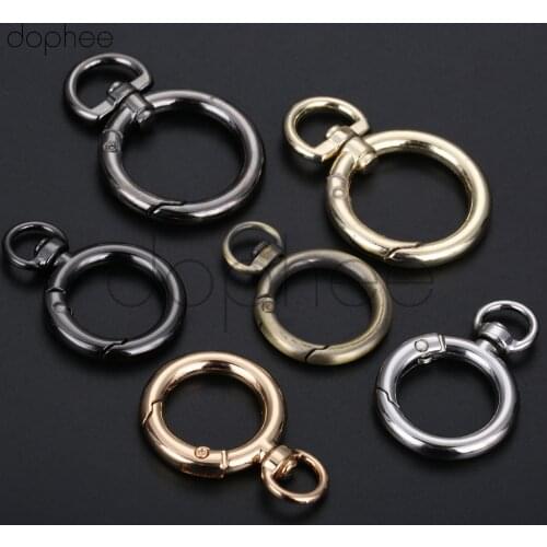 Dophee 1pc Swivel Clip Snap Hooks For Bag buckle Holder Spring O Ring,bag hook,Round Trigger Spring Keyring Buckle DIY