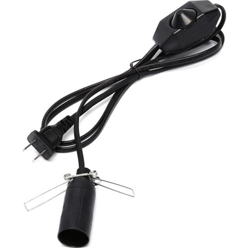 1Pcs 1.5M Salt Lamp Dimmer Control Switch Power Cable Cord E12 Socket US Plug