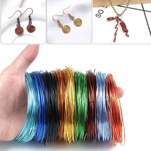 10meters/Roll 1mm multicolor Anodized Round Aluminum Wire for jewelry Making Versatile Painted Metal Wire for DIY Bracelet Craft