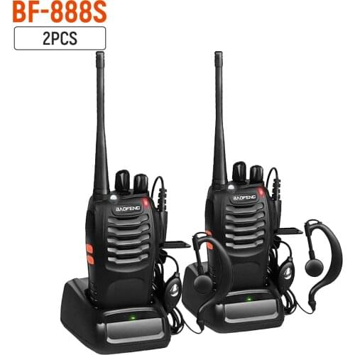 2Pcs/set Baofeng BF-888S Walkie Talkie PortableTwo-way Radio Station 400-470MHz 16CH Comunicador Transmitter Transceiver