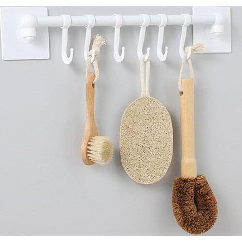 2Pcs Wall Hook Racks Simple Nice-looking Anti-rust Wall-Mounted Hanger Stainless Steel Kitchen Hooks for Home