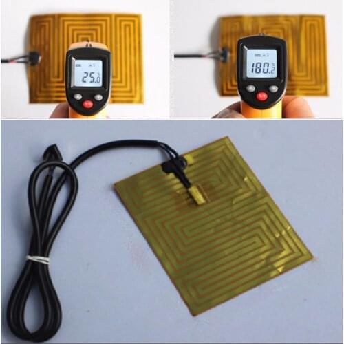 220x120mmElectric Heating Film Heating Plate for Car Fuel Tank Bottom Shell Heating Plate Preheater PI film polyimide heater 12V