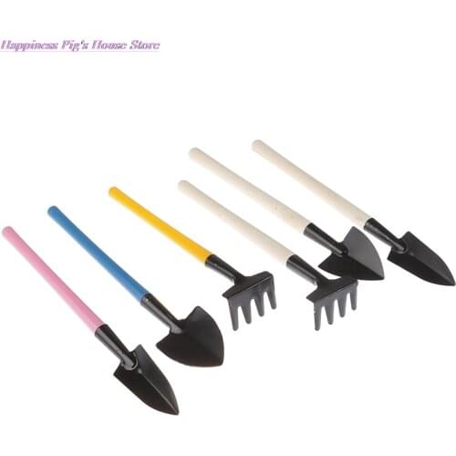 3PCs/Set Three-piece Shovel Rake Planting Tools Combination Home Gardening Tool Set Balcony Home-grown Mini Digging Suits