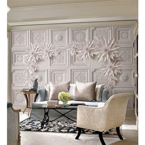 3d exquisite European relief wall flower TV background wall 5d mural living room bedroom warm custom wall cloth