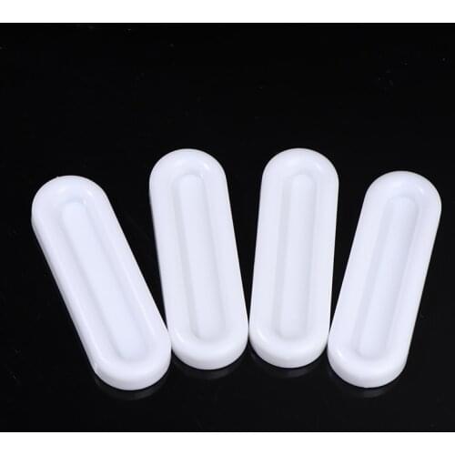 4Pcs ABS Plastic Glass Window Cabinet Drawer Tools Auxiliary Door Handles Sliding Door Handle Portable White Self-adhesive