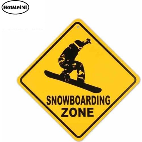HotMeiNi 13cm x 13cm SNOWBOARDING ZONE Car Sticker Skateboarding Decal Waterproof Car Styling Accessories