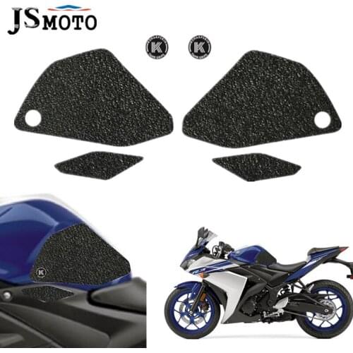 Side Non-slip Tank Sticker Protection Pad For YAMAHA YZF-R3 YZF-R25 YZF R3 R25 2015-2018 3D Motorcycle Fuel Tank Decals Sticker