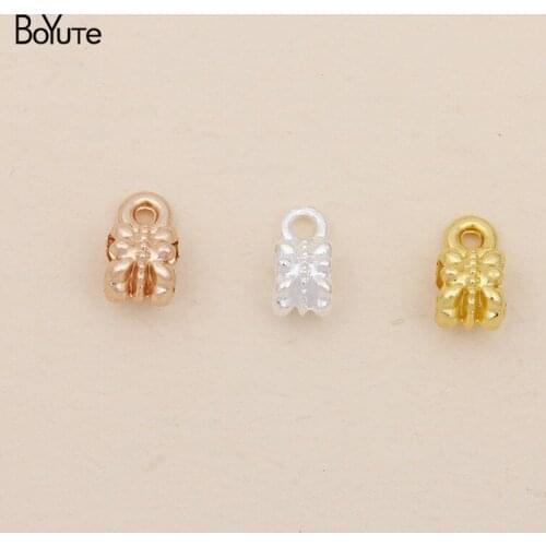 BoYuTe (200 Pieces/Lot) 4.5*10MM Metal Alloy Connector Charms DIY Jewelry Accessories Hair Accessories Hand Made Materials