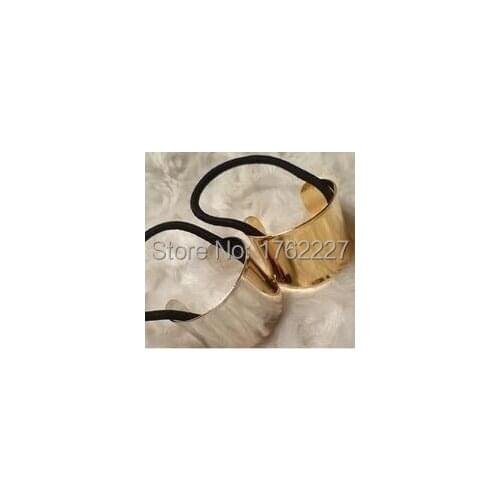 Cheap wholesale fashion personality glossy gold silver metal hair band hair rope hair accessories for women Free Shipping