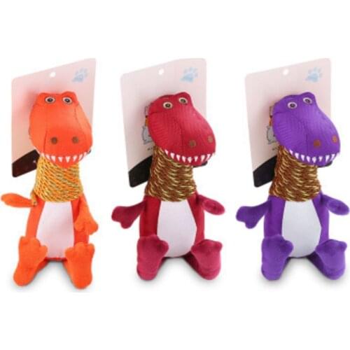 Dog Chew Squeak Toys Dinosaur Doll Interactive Toy Plush Puppy Deer For Pet Dogs Cat Chew Squeaking Toy Pet Products