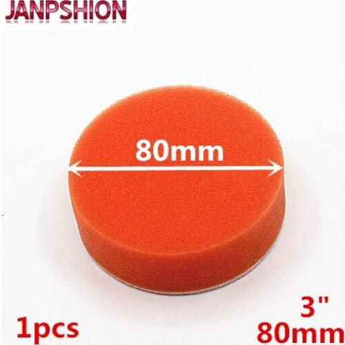 JANPSHION 80mm 3" flat Gross Polishing Buffing Pad Kit for Car Polisher Buffer Sponge Clean waxing Auto paint maintenance care