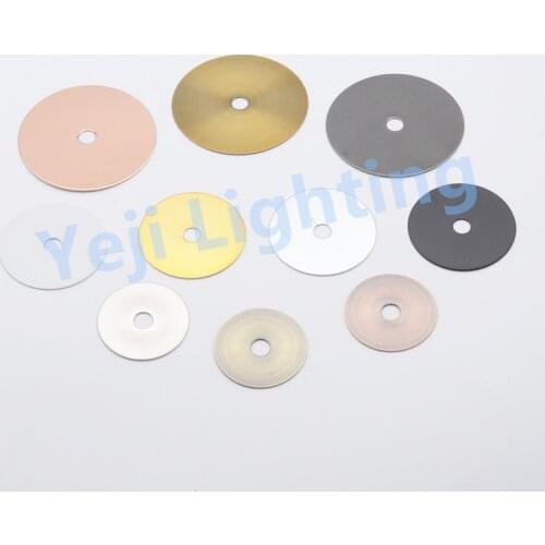 Circular Iron sheet Chassis round iron plate lamp arm fixed gasket Hardware metal wafer retro desk lamp base bottom cover cap