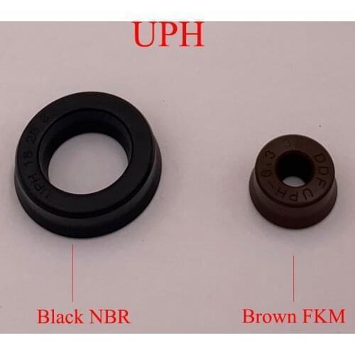 UPH 35*50*10 35x50x10 40*55*10 40x55x10 Brown FKM FPM Black NBR Rubber Dustproof Groove Lip Hydraulic Piston Rod Gasket Oil Seal