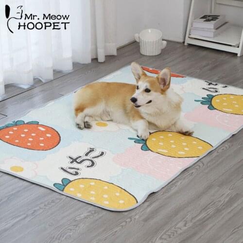 Hoopet Cute Dog Floor Mat Soft Dog Kennel Bed Sofa Mat Cat Sleep Pillow Cat Litter Mat Machine Washable