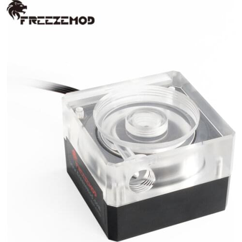FREEZEMOD water cooler water pump ultra-thin PWM speed control 4cm thick flow 500L support OD50 tank. PU-SZM6