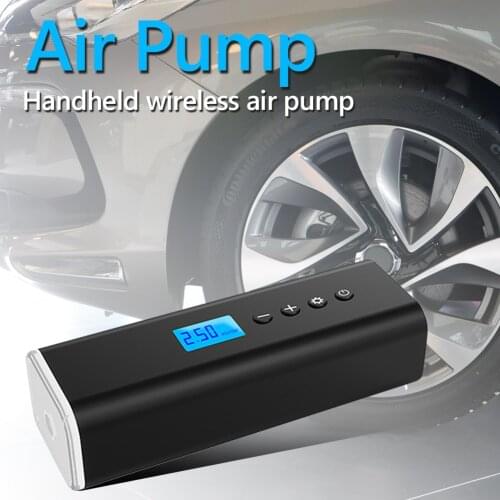 Portable Car Pump With USB Charging Digital LCD Handheld Air Compressor Inflator with LED Light for Auto Tire Inflatable Ball