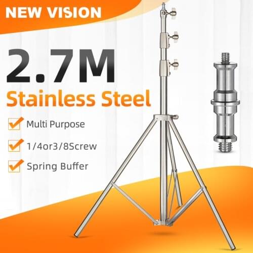 Stainless Steel 2.7M Heavy Duty Light Stand Tripod with for Photo Studio Softbox Video Flash Umbrellas Reflector Lighting